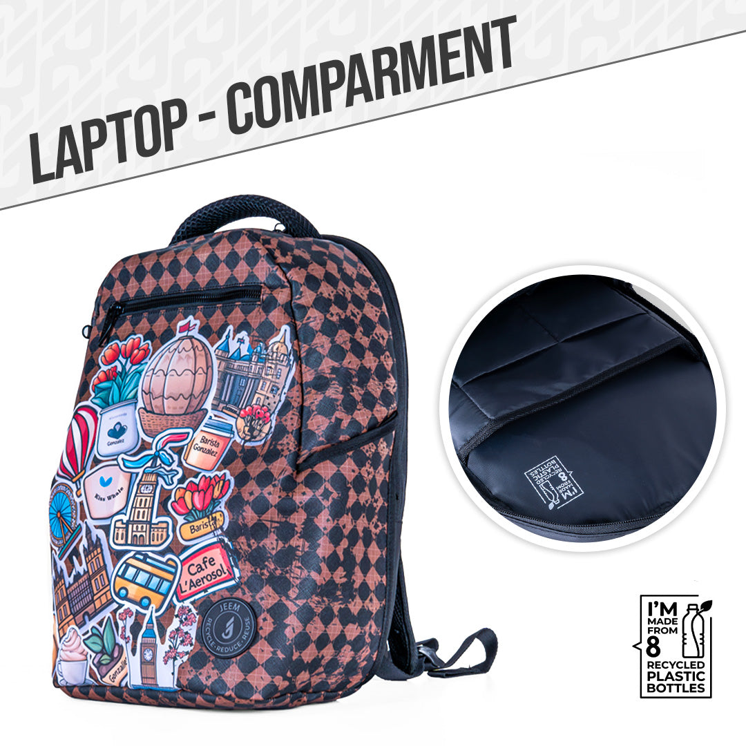 Peak Art Canvas Printed Backpack
