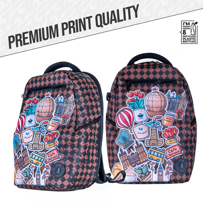 Peak Art Canvas Printed Backpack